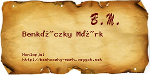 Benkóczky Márk névjegykártya